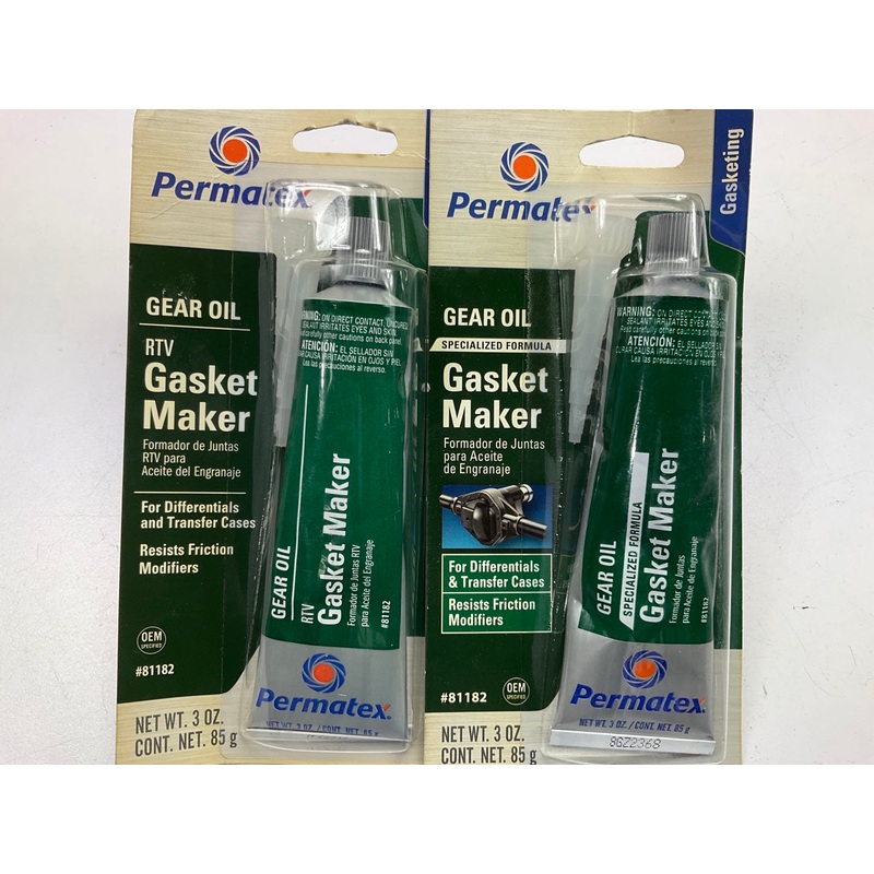 (2) Permatex 81182 Gear Oil RTV Gasket Making Compound 3 Oz