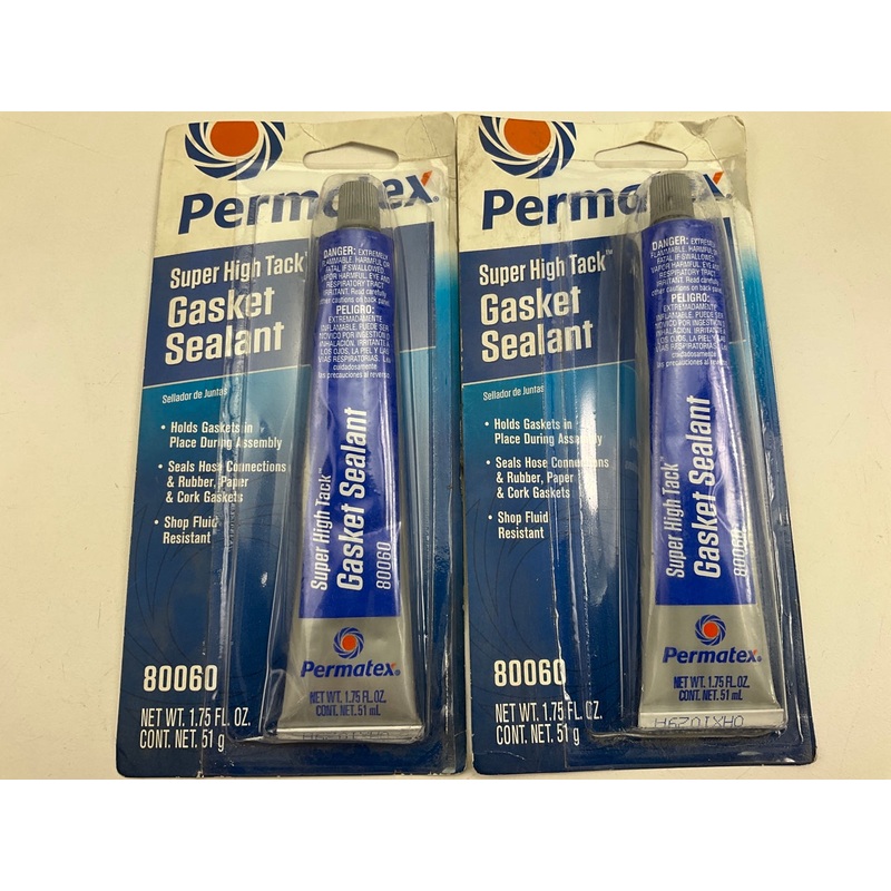 (2) Permatex 80060 Super High Tack Gasket Sealant, 1.75 Oz