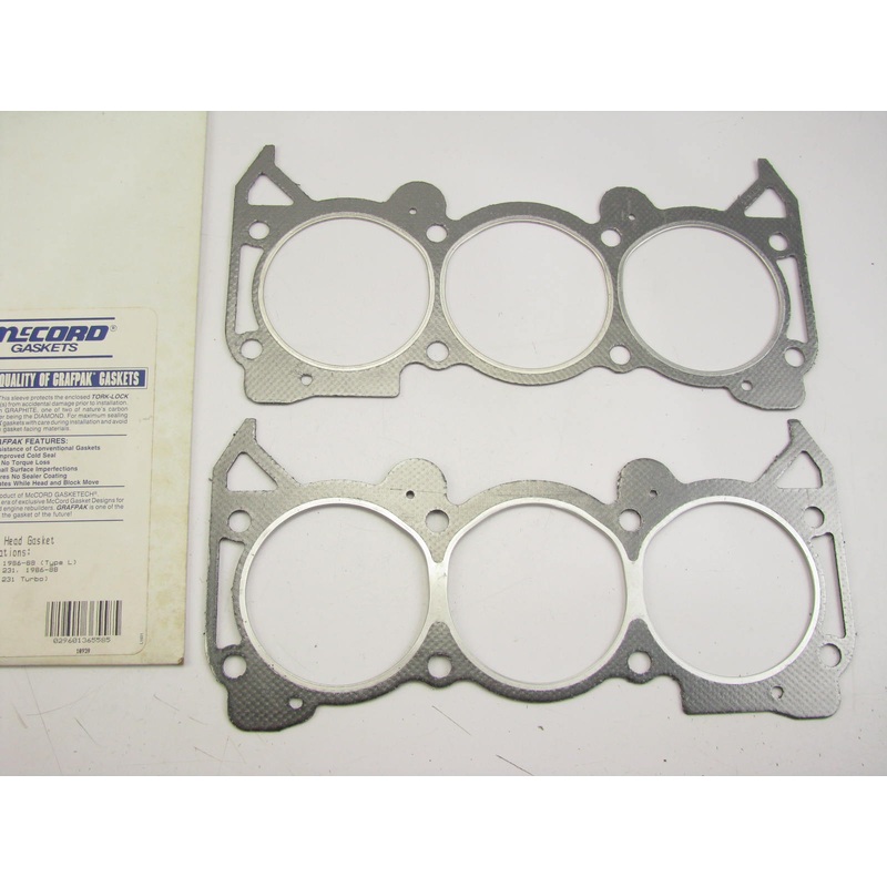 (2) Mccord 7124G Engine Cylinder Head Gasket For 1985-1988 Buick 3.0L 3.8L-V6