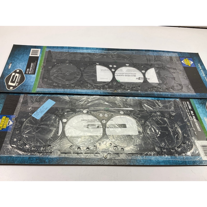 (2) Mr Gasket 3129G MLS Head Gaskets 1957-1996 SBC V8, 4.100'' Bore, 0.040'' Thick