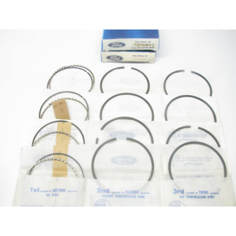 (2) NEW - OEM Ford F1ZZ-6148-A Partial Piston Rings - Standard 1983-1994 2.3L-L4