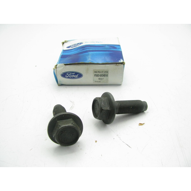 (2) NEW - OEM Ford F58Z-6A340-A Crankshaft Crank Harmonic Balancer Pulley Bolt