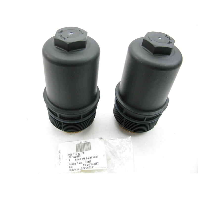 (2) NEW - OEM VW Audi 06L115401D Engine Oil Filter And Housing Cover