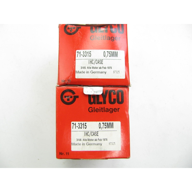 (2) Glyco 71-3315 Connecting Rod Bearings .75mm For IHC D155 D206
