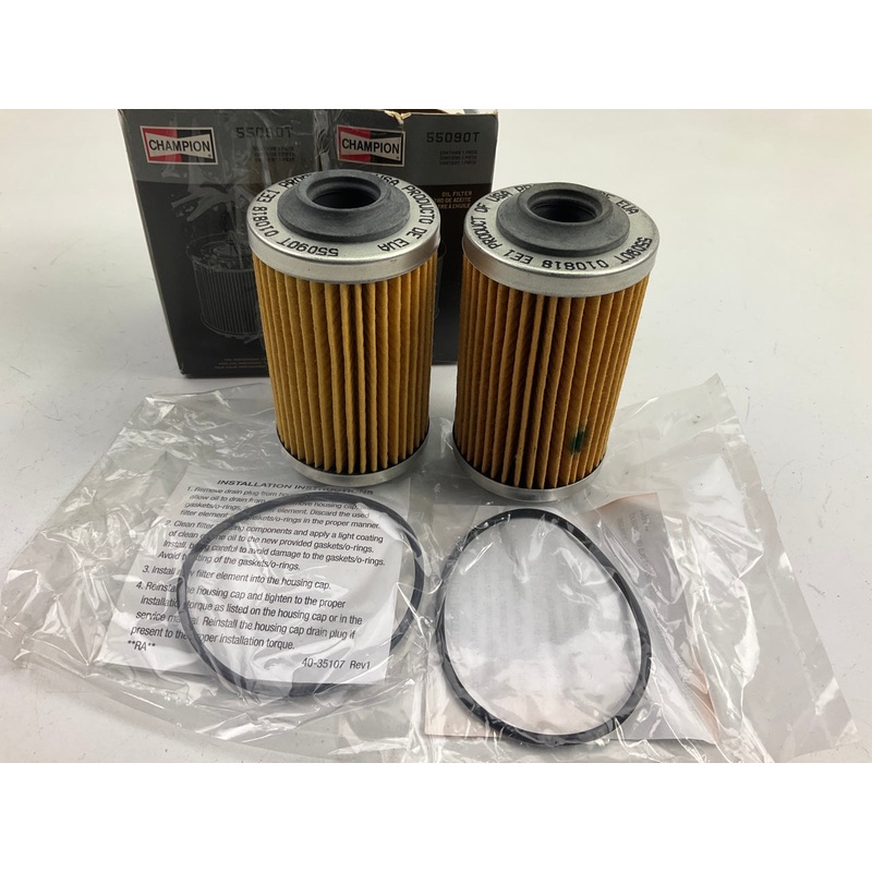 (2) Champion 55090T Engine Oil Filter
