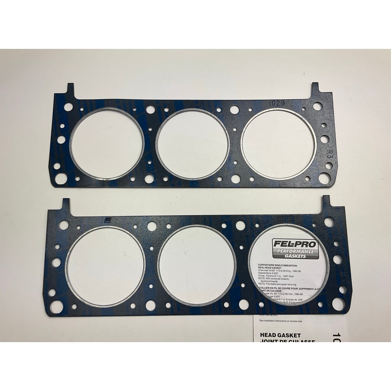 (2) Fel-Pro 1029 Performance Cylinder Head Gasket - Chevy 2.8L-V6 3.620'' Bore