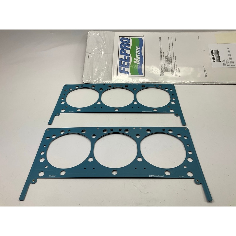 (2) Fel-pro 17001 MARINE MLS Head Gaskets 4'' BORE - GM 4.3L 262 OHV 150HP-205HP