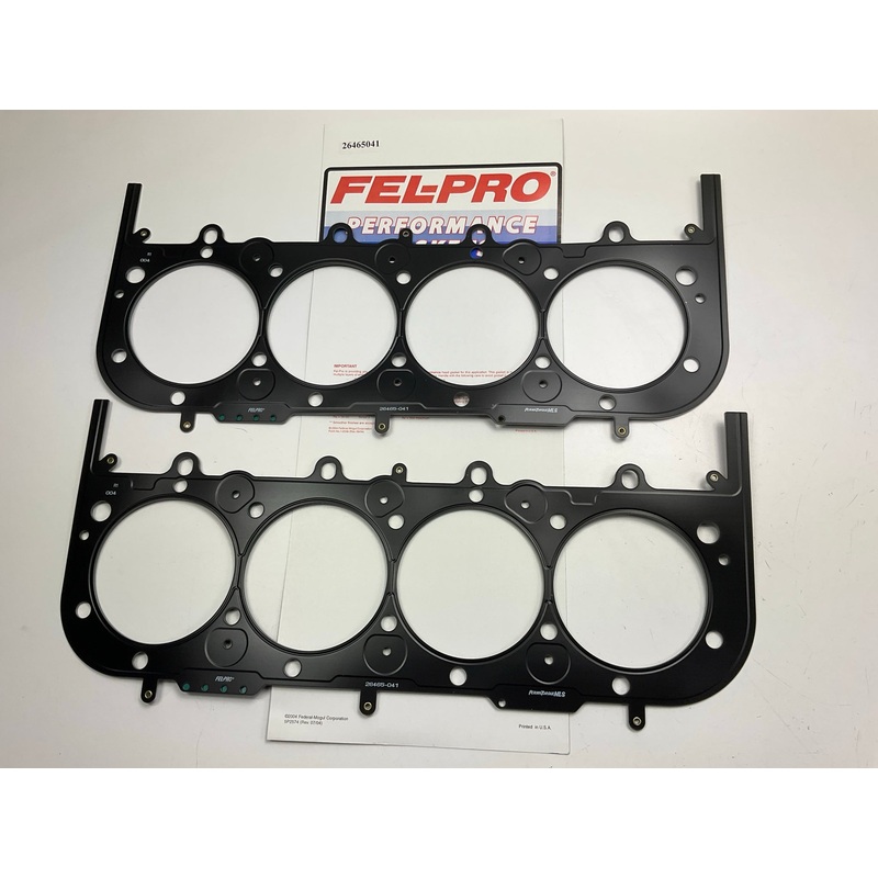 (2) Fel-Pro 26465-041 Cylinder Head Gasket - Big Block Chevrolet V8 4.700'' BORE