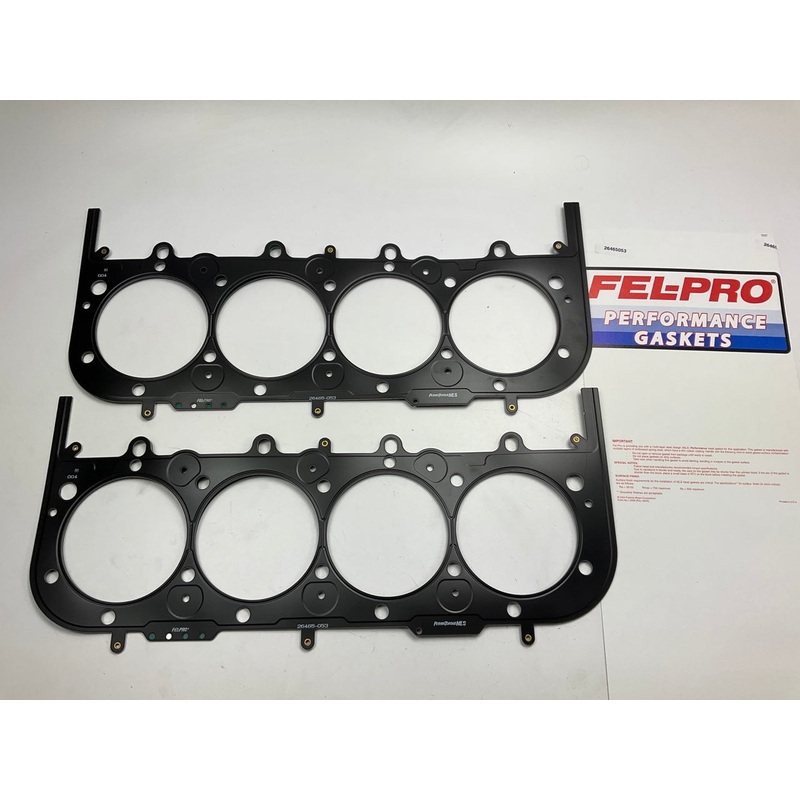 (2) Fel-Pro 26465-053 Cylinder Head Gasket BBC Brodix 5.00'' Bore .053'' Thick