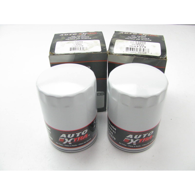 (2) Auto Extra 618-51060 Oil Filter Replaces PH5 51061 L34631 PH1218 LF24 LF653