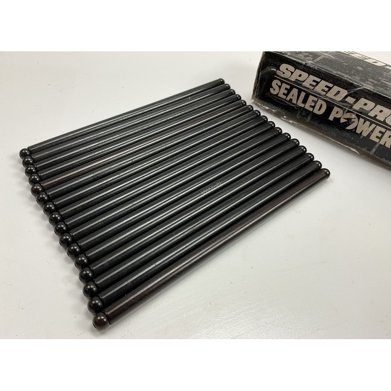 (16) Speed Pro RP-5009RK Push Rods Hardened Chrome Moly 6.876'', 5/16'' SBF Ford
