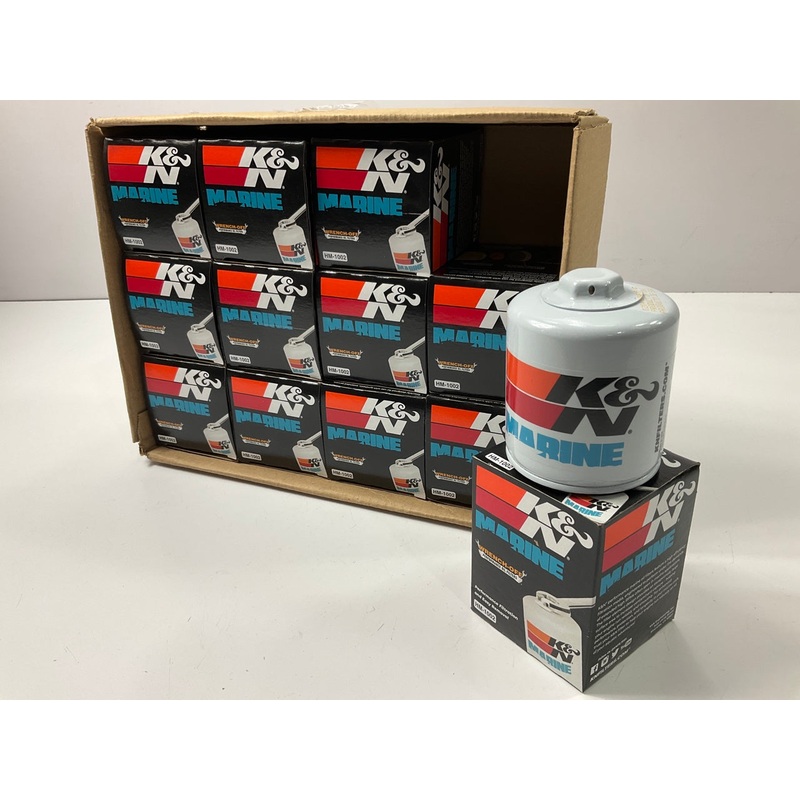(12) K&N HM1002 Marine Oil Filters For CAT C1.5 C2.2 Replaces 2201523