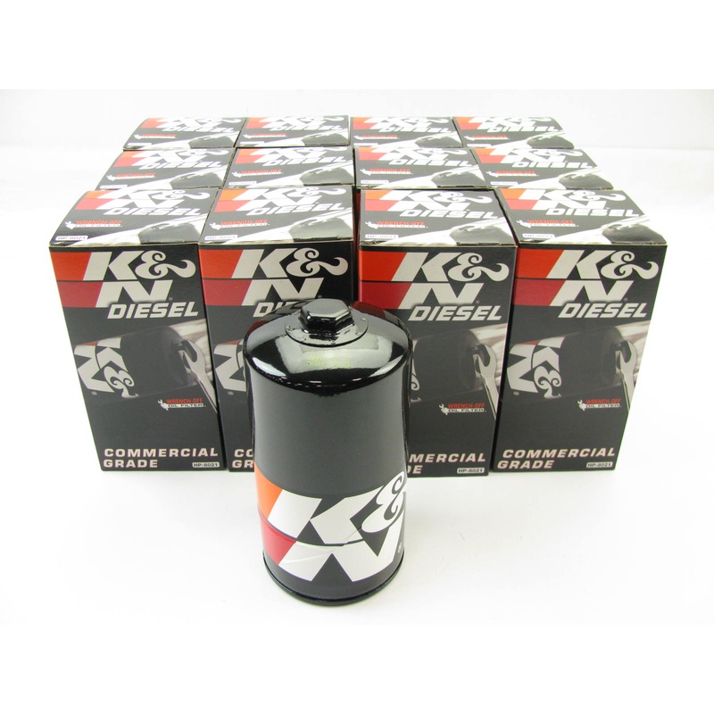 (12) K&N HP-8021 Commercial High-Flow Oil Filters BT237 LFP2292 PH977A 51459