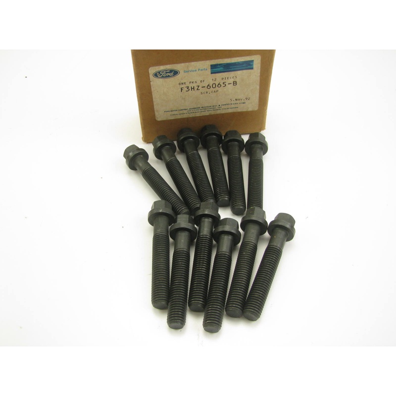 (12) NEW OEM Ford F3HZ-6065-B Engine Cylinder Head Bolts Ford Truck With Cummins