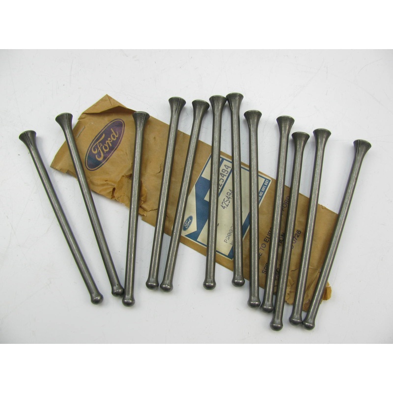 (12) NOS OEM 11425494 Push Rods - 1982-1989 Ford 2.0L 2.3L 2.8L Cologne V6