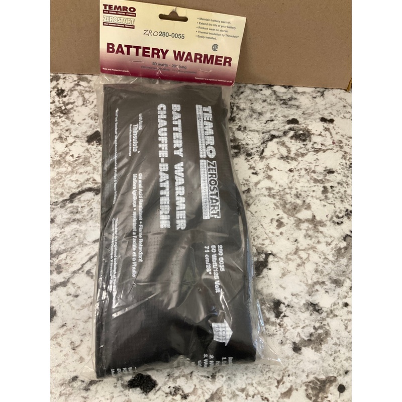 Zerostart 280-0055 Temro Battery Warmer Blanket 28'' Long, 50 Watts
