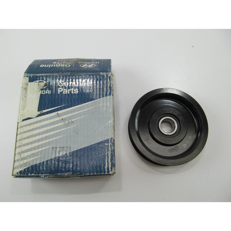 WITHOUT A/C ONLY - Genuine Drive Belt Idler Pulley OEM For Hyundai 572163A000
