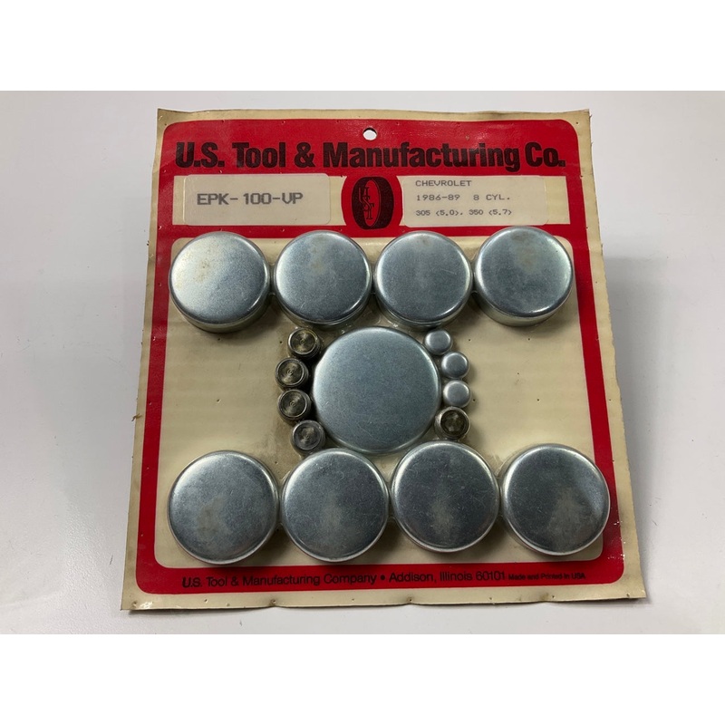 US Tool EPK100VP Freeze Expansion Plug Set 1986-1989 Chevy 5.0L 5.7L 305 350 V8
