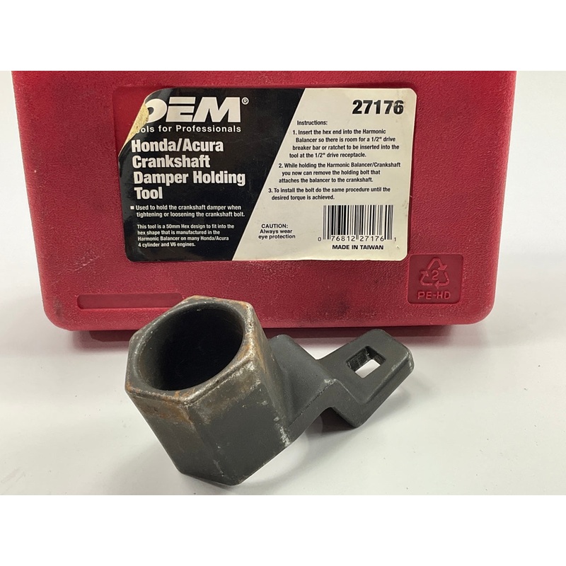 USED #18 - OEM Tools 27176 Crankshaft Damper Holding Tool For Honda / Acura