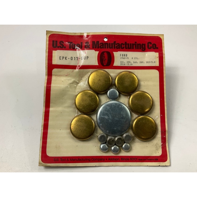 Us Tool EPK-017-BVP Freeze Expansion Plug Set 62-01 Ford 221 260 289 302 351W