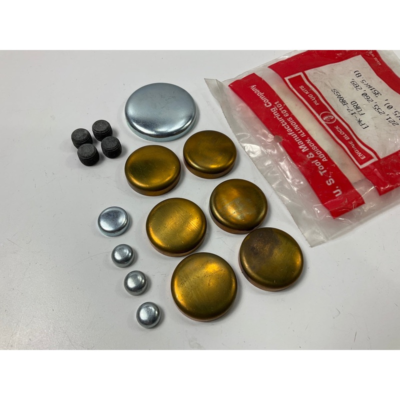 US Tool EPK-17 BRASS Freeze Expansion Plug Set - Ford SBF 289 302 351W-V8