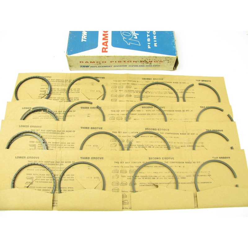 TRW T1358 Engine Piston Rings - Standard For Continental F124 F4124 PF124 LF124
