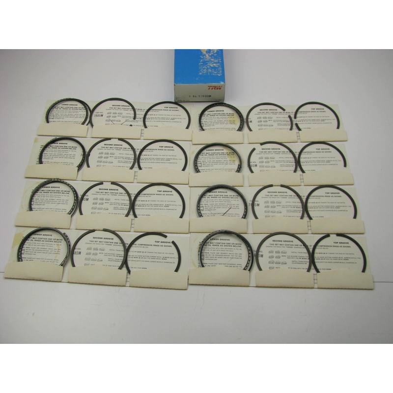 TRW T7685M Piston Rings Set STD, 4'' Bore, 5/64 Compression Ring, 3/16 Oil Ring