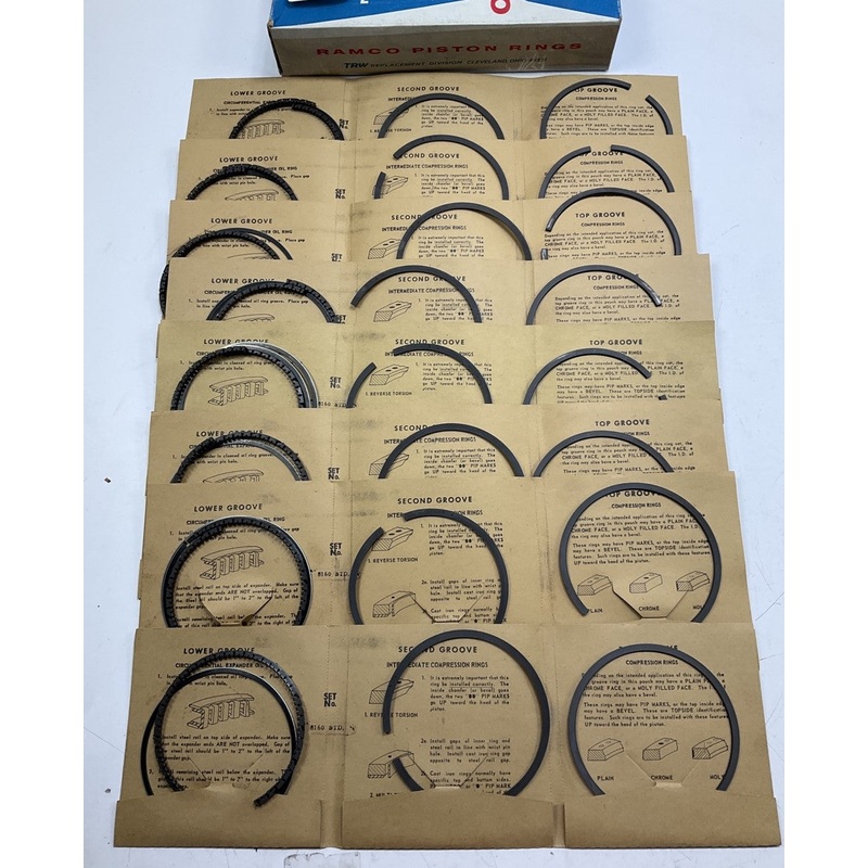 TRW T8160 Engine Piston Rings - Standard 1973-1979 Pontiac 400-V8