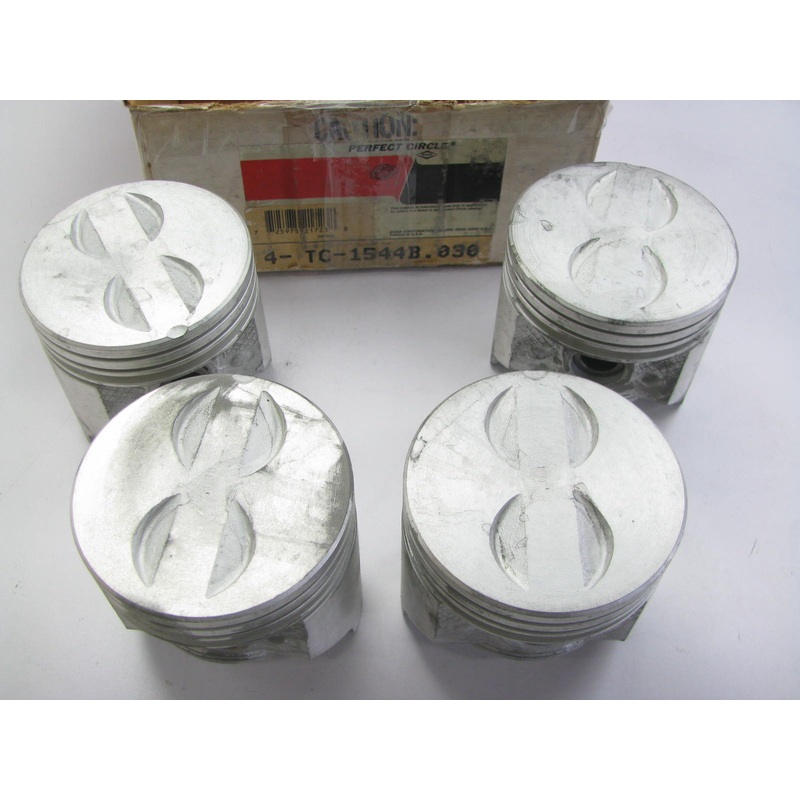 (4) Perfect Circle TC-1544B-030 Engine Piston .030'' for 1967-70 Chevrolet 151