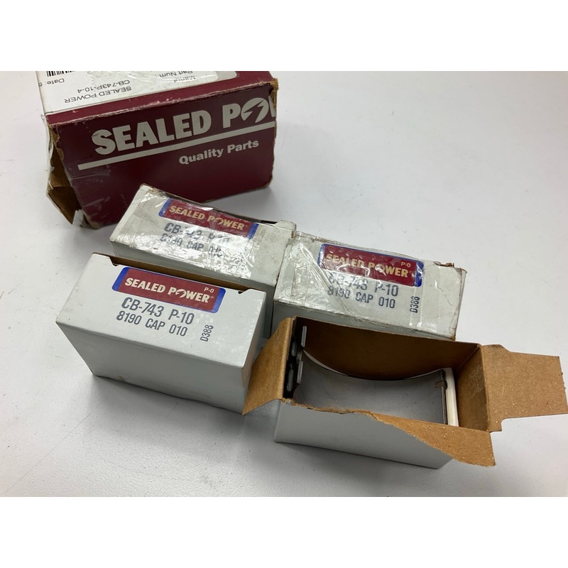 (4) Sealed CB-743P-10 Connecting Rod Bearings .010'' Chevrolet BBC 348-454 V8