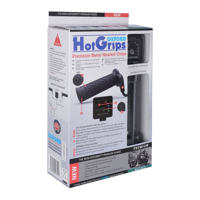 Oxford HotGrips  Premium Retro with V8 Switch