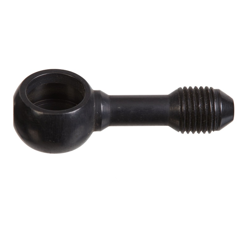 Whites Brake - 11mm (7/16") Banjo - Straight Steel Black
